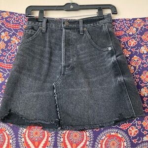 Free People button fly mini skirt